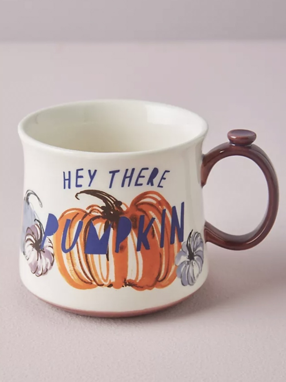 Anthropologie Fall Festivities Hey There Pumpkin 14 Oz Stoneware Mug